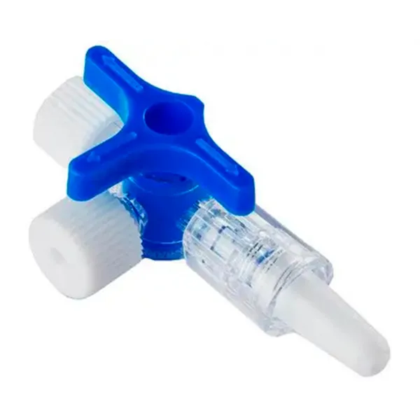 Кран інфузійний 3-ходовий, ліпідорезистентний, синій